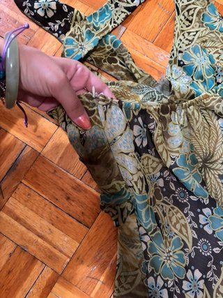 Vestito midi y2k scollo all’americana verde