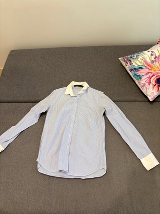 Camisa Rayas Azul y Blanca Talla S