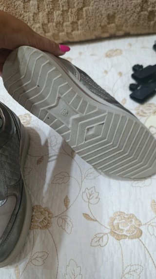 Zapatillas plateadas mujer