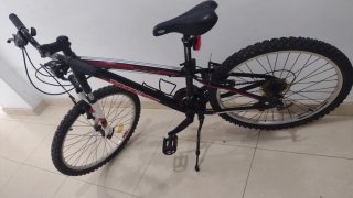 Bicicleta Montaña 24" Negra y Roja