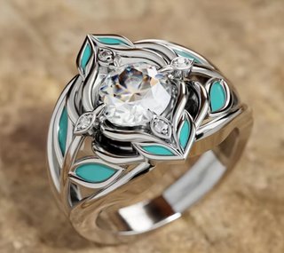 Anello Argento Sterling con Turchese Misura 7