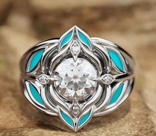 Anello Argento Sterling con Turchese Misura 7