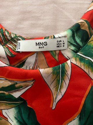 Camiseta tirantes Mango estampado tropical