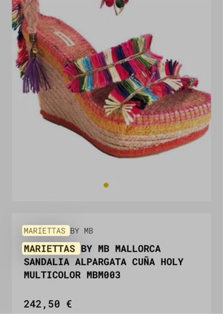 Sandalias cuña Mariettas by MB multicolor