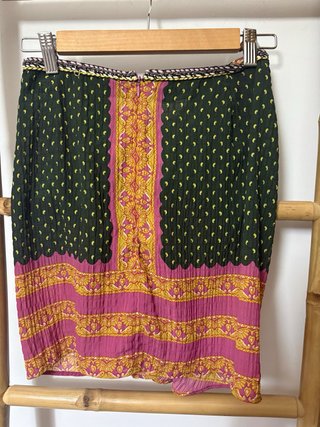 Falda Zara Estampada Nudo Tassels