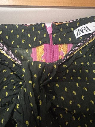 Falda Zara Estampada Nudo Tassels