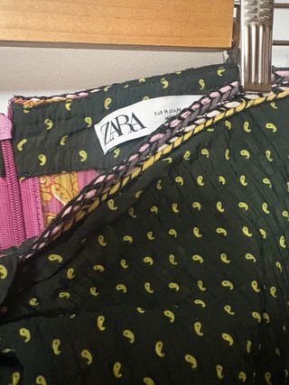 Falda Zara Estampada Nudo Tassels