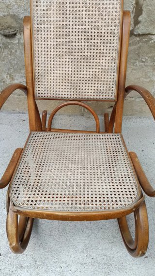 2 Mecedoras Rattan y Madera