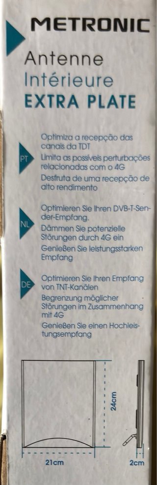 Antena TV Interior Metronic Extra Plana