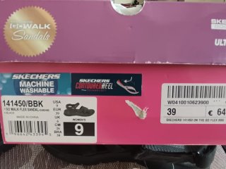 Sandalias Skechers Negras Mujer