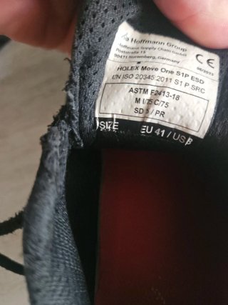 Zapatos de seguridad HOLEX negros y rojos