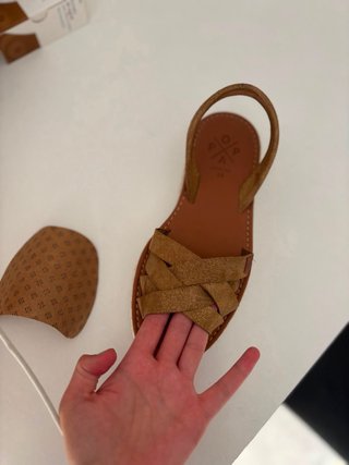 Sandalias POPA Marrón y Dorado