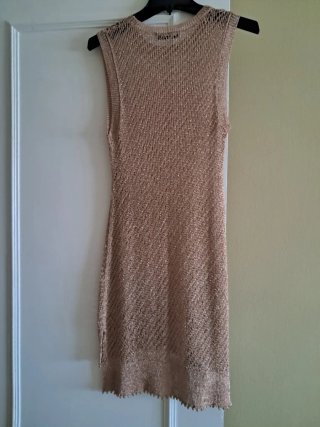 Vestido Malla Dorada Zara Talla M