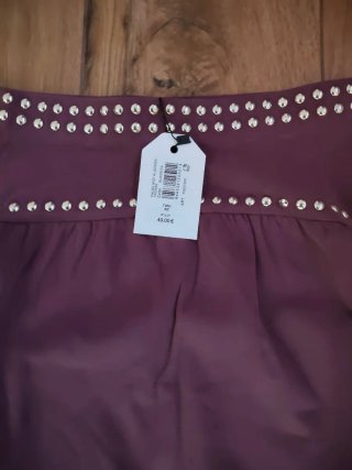 Falda midi algodón tachas de Noon talla M
