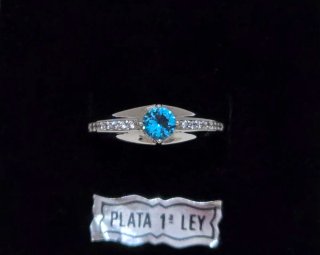 Anello in Argento 925 con Pietra Blu