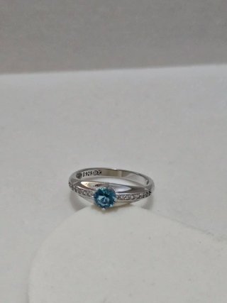 Anello in Argento 925 con Pietra Blu
