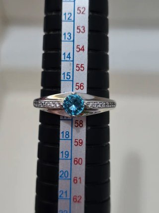 Anello in Argento 925 con Pietra Blu