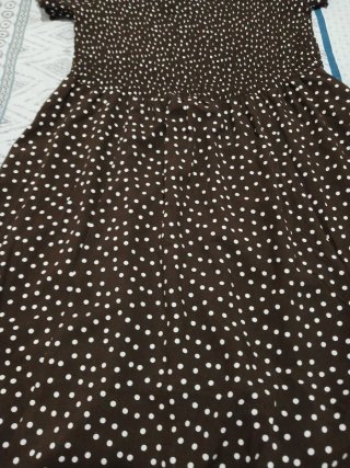 Vestido Marrón Lunares Talla 44