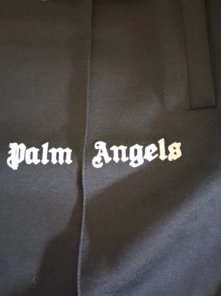 Pantaloncini Palm Angels neri con banda laterale