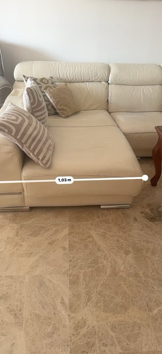 Sofá esquinero piel chaise longue