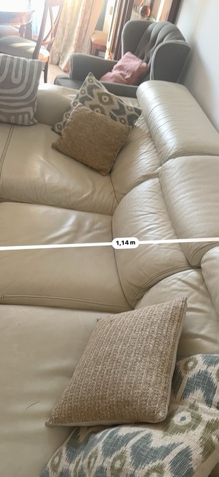 Sofá esquinero piel chaise longue