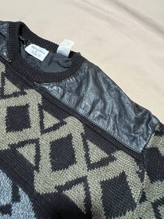 Jersey Vintage 80s Cuero y Lana Talla M