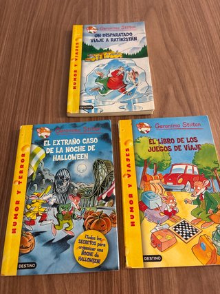 Colección de tres libros de Geronimo Stilton