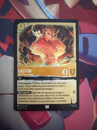 Gaston Bullo Spaventoso Foil Disney Lorcana