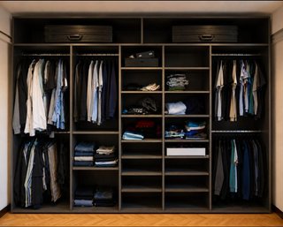 Vestidor con baldas - Gris madera
