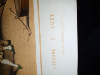 Lote 6 Litografías Francesas S. XIX Pecados