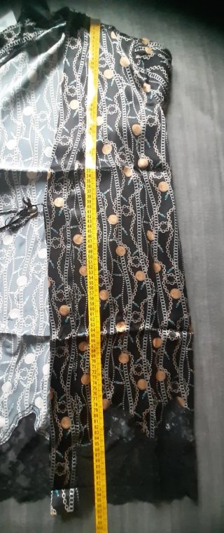 Bata Aubade de seda con encaje sin estrenar