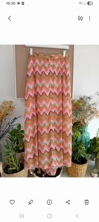 Falda larga Naf Naf verano estampado zig-zag