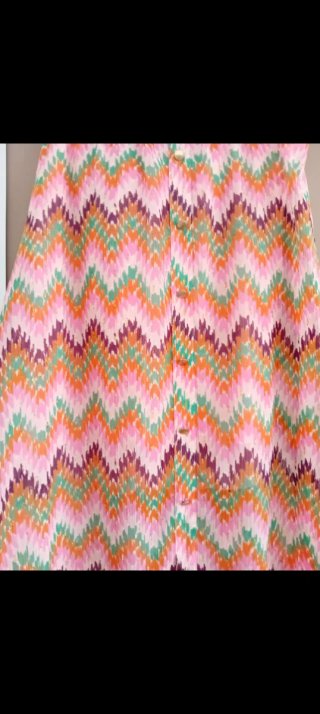 Falda larga Naf Naf verano estampado zig-zag