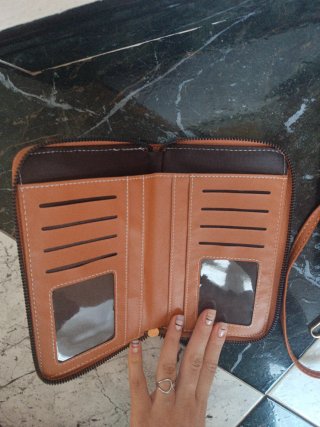 Bolso monedero móvil y tarjetas