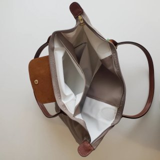 Bolso Longchamp Gris y Marrón