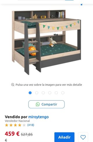 Litera infantil con estanterías