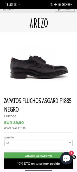 Zapatos de vestir de piel negros talla 40