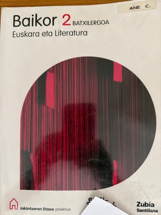 BAIKOR 2 BATXILERGOA EUSKARA ETA LITERATURA JAK...