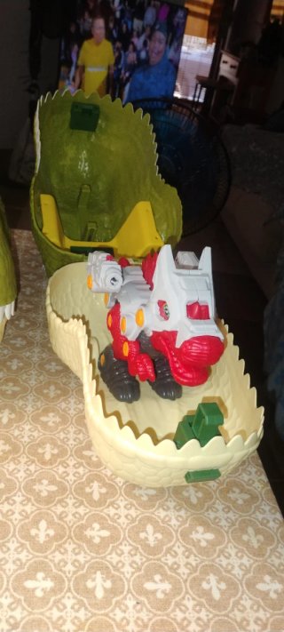 2 Juguetes Cabeza Dinosaurio Verde