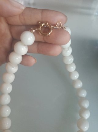 Bellissima Collana Perle Finte Bianche