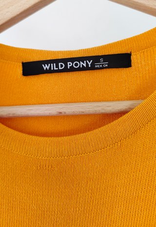 Vestido canalé largo mostaza Wild Pony Talla S