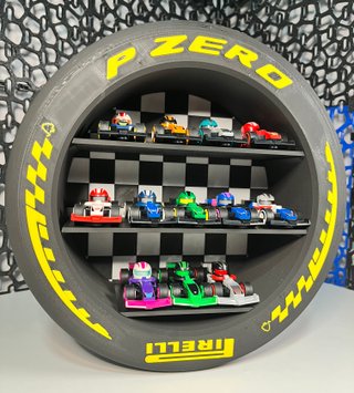 Expositor Neumático F1 Lego y Hot Wheels 1/64