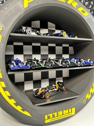 Expositor Neumático F1 Lego y Hot Wheels 1/64