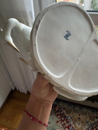 Figura garzas de porcelana. Firmado PS. No envío