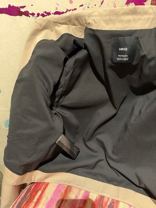 Chaqueta Mango Beige Bolsillos