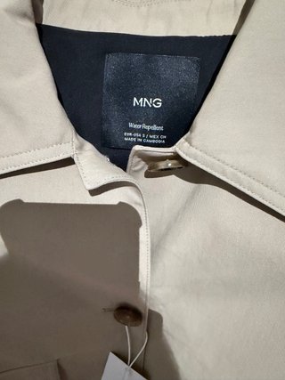 Chaqueta Mango Beige Bolsillos