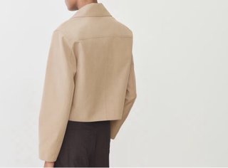 Chaqueta Mango Beige Bolsillos