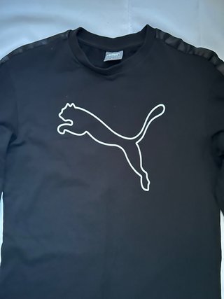 Vestido Puma Negro Logo Grande Talla S