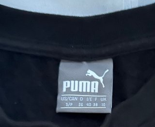 Vestido Puma Negro Logo Grande Talla S