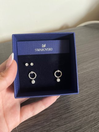 Pendientes Swarovski Plateados